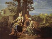 Nicolas Poussin The Sacred Family in a landscape Spain oil painting artist